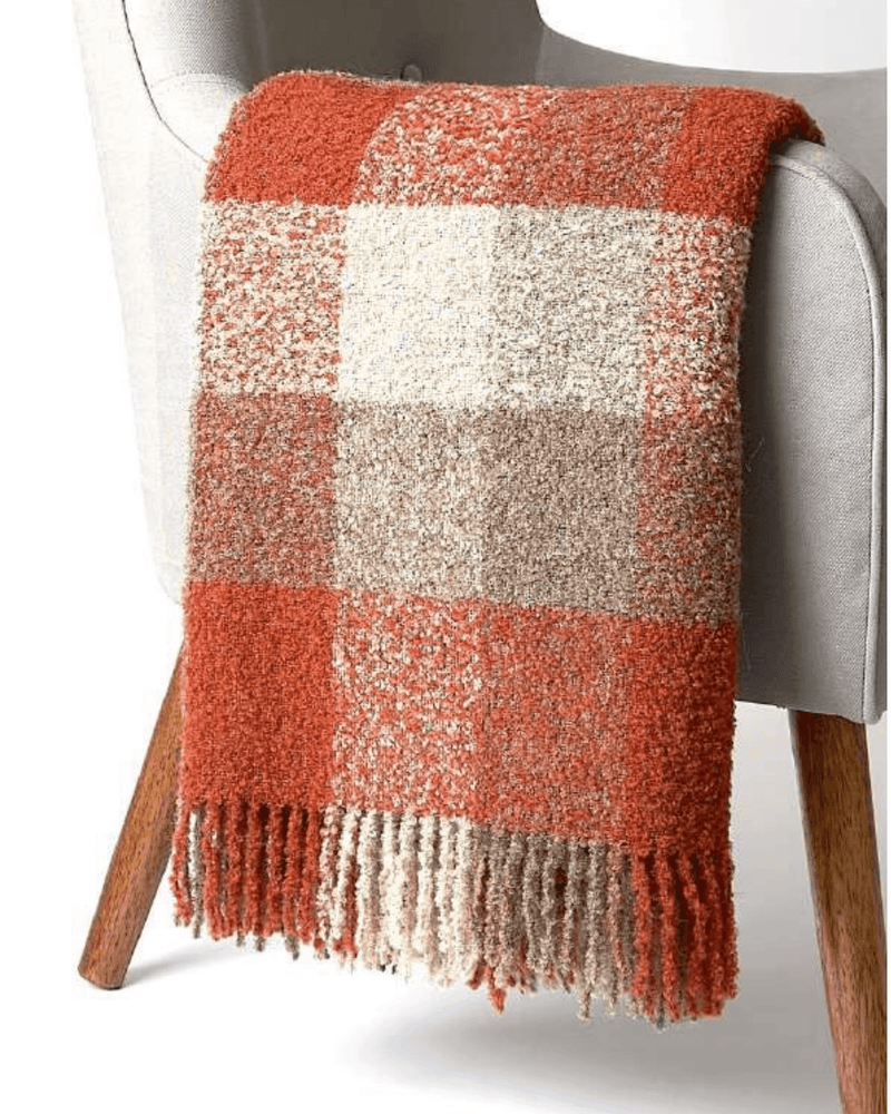 Peruvian Nuna Blanket Brick Rupha Boucle Blanket