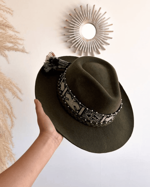 Peruvian Nuna Olive Western Hat - Size 56"