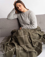 Qoni Alpaca Checked Throw