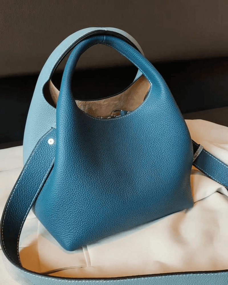 Peruvian Nuna Handbags, Wallets & Cases Blue Coya Leather Shoulder Bag