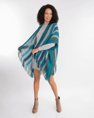 Peruvian Nuna Ponchos Jade Kuska Open Poncho