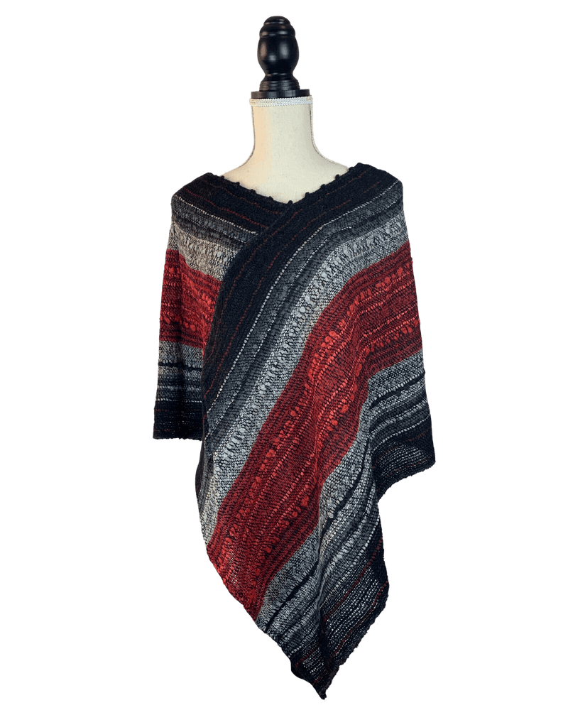 Peruvian Nuna Ponchos Yanaymi Handwoven Alpaca Wool Poncho
