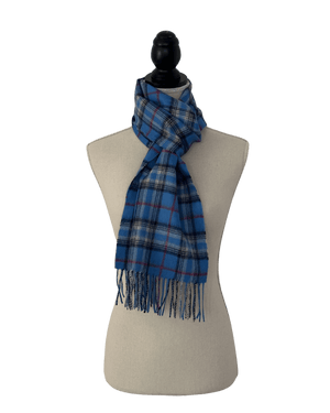 Peruvian Nuna Scarves Blue Ayni Check Alpaca Scarf