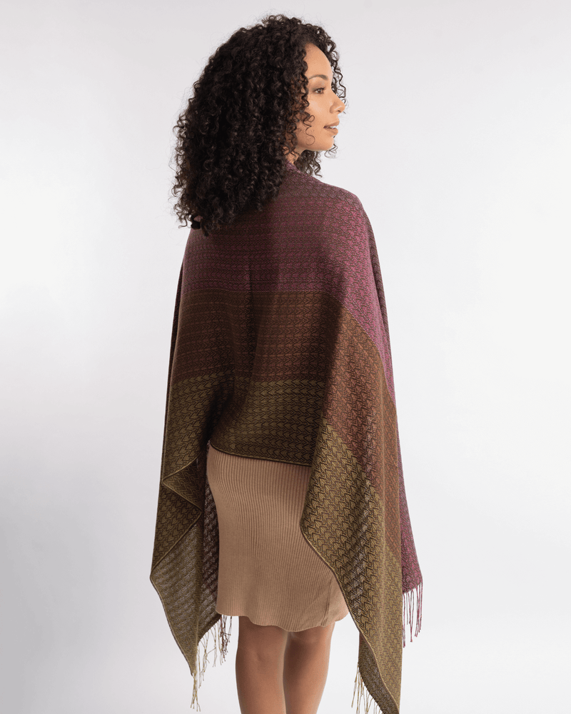 Peruvian Nuna Shawls Fall Urma Alpaca Wool & Silk Shawl