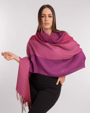 Peruvian Nuna Shawls Mulberry Urma Alpaca Wool & Silk Shawl