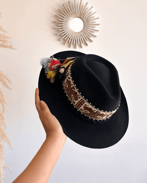 Peruvian Nuna Black Western Hat -Size 56