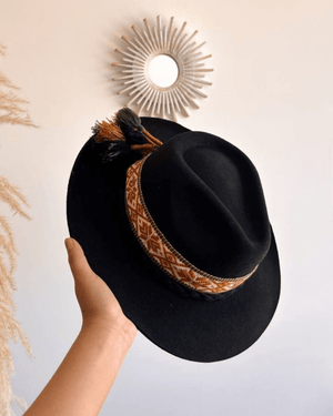 Peruvian Nuna Black Western Hat -Size 56