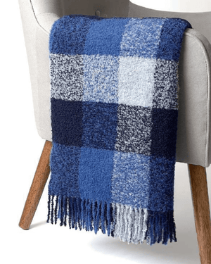 
                
                    Load image into Gallery viewer, Peruvian Nuna Blanket Blue Rupha Boucle Blanket
                
            
