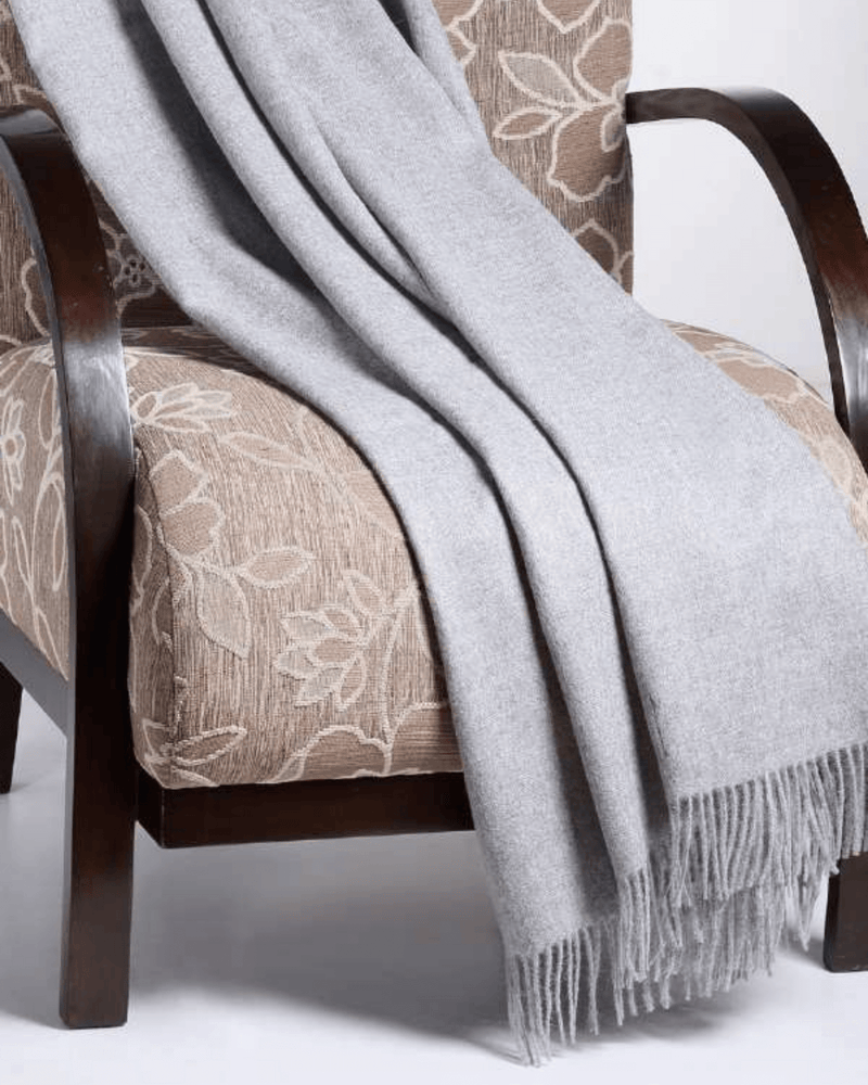 
                
                    Load image into Gallery viewer, Peruvian Nuna Blanket Gray Qanti Alpaca Wool Blanket
                
            
