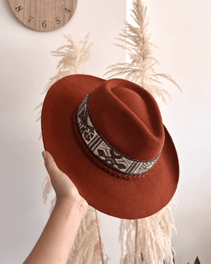 Peruvian Nuna Brick Western Hat - 60"