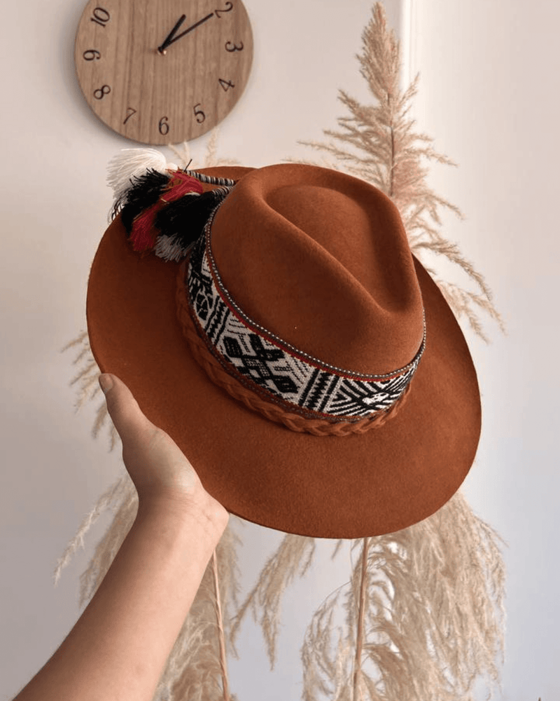 Peruvian Nuna Brown Western Hat - 58"