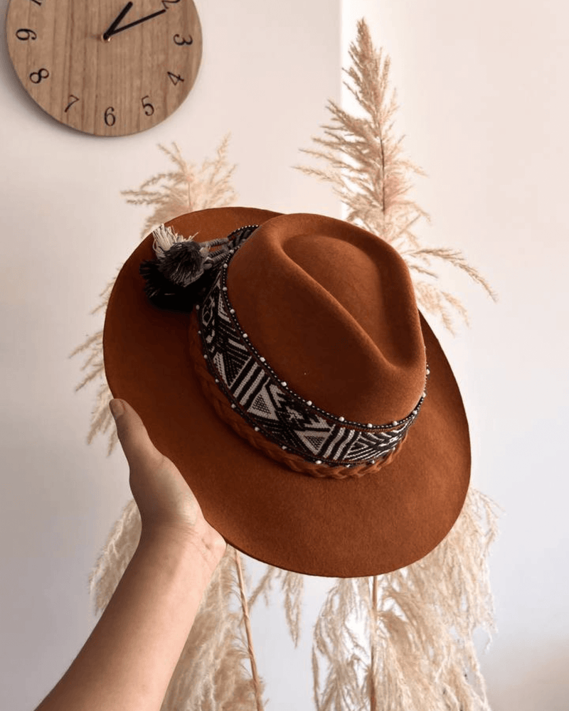 Peruvian Nuna Brown Western Hat - 58"