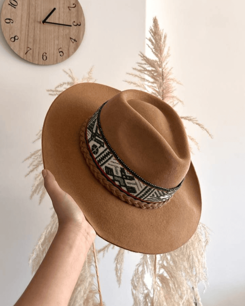 Peruvian Nuna Camel Fedora Hat - 60"