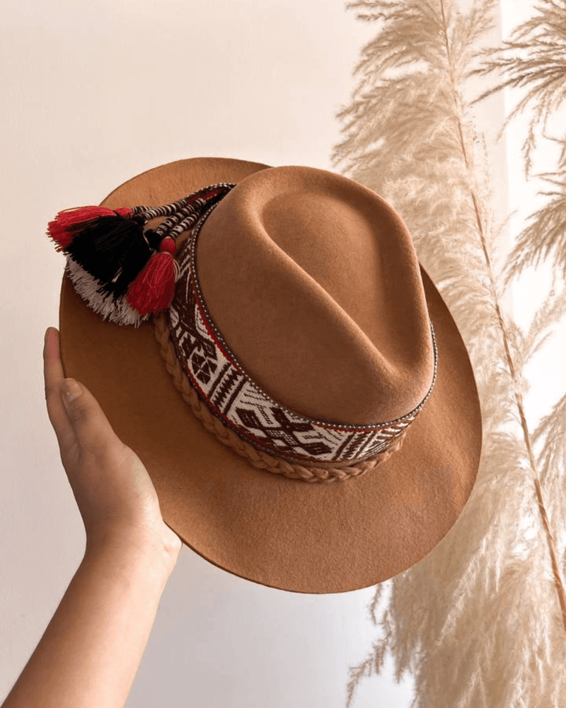 Peruvian Nuna Camel Western Hat - Size 56"