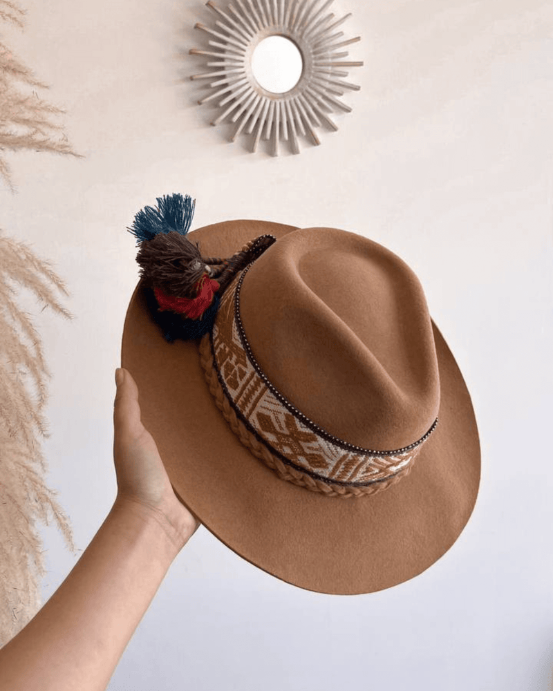 Peruvian Nuna Camel Western Hat - Size 56"