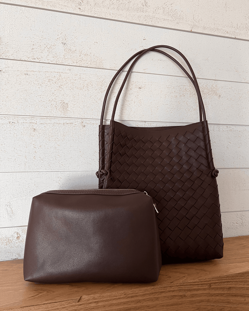 Intrecciato Leather Tote Bag