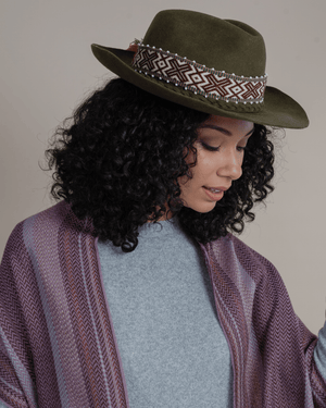 
                
                    Load image into Gallery viewer, Peruvian Nuna Hats Olive Western Hat - 56&amp;quot;
                
            