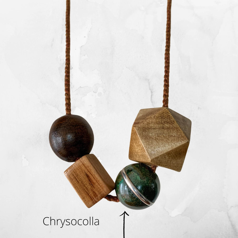 Peruvian Nuna Necklace Chrysocolla Tawa Statement Necklace