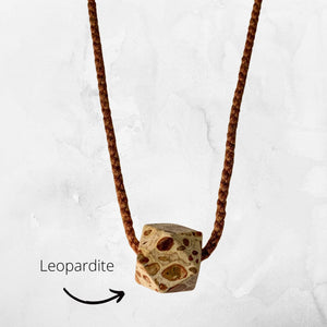 Peruvian Nuna Necklace Leopardite Sunqu Necklace