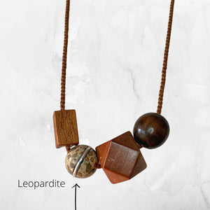 Peruvian Nuna Necklace Leopardite Tawa Statement Necklace