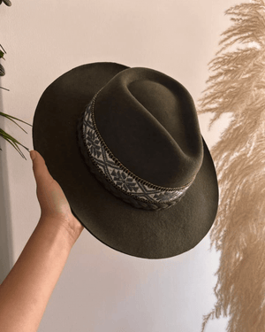 Peruvian Nuna Olive Western Hat - 58"