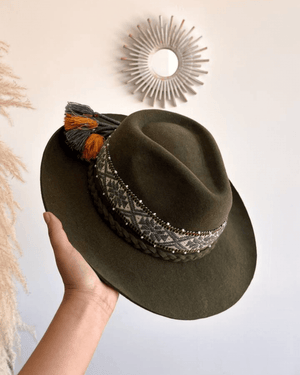 Peruvian Nuna Olive Western Hat - Size 56"