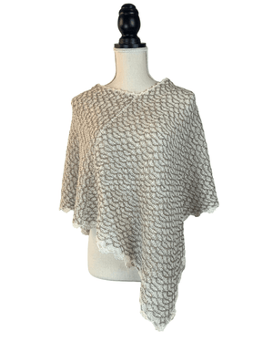 Chaska Handwoven Alpaca Wool Poncho-Peruvian Nuna