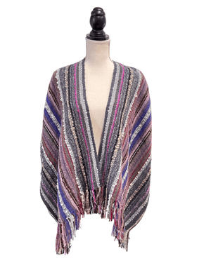 Peruvian Nuna Ponchos Lavanda Kuska Open Poncho