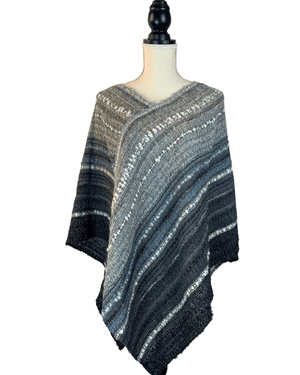 Yanaymi Handwoven Alpaca Wool Poncho-Peruvian Nuna