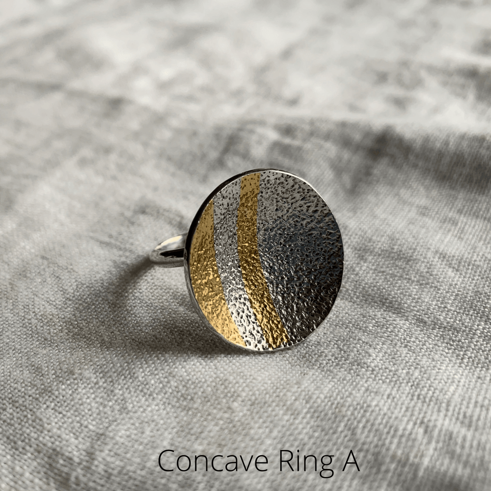 
                
                    Load image into Gallery viewer, Peruvian Nuna Ring Concave A Tinku Statement Ring
                
            