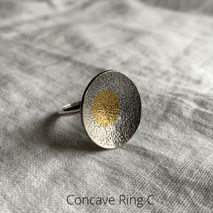 Peruvian Nuna Ring Concave C Tinku Statement Ring