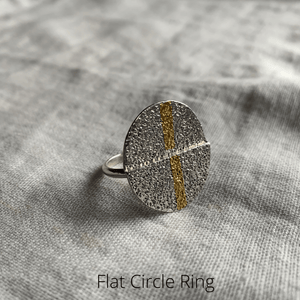 Peruvian Nuna Ring Flat Circle Tinku Statement Ring