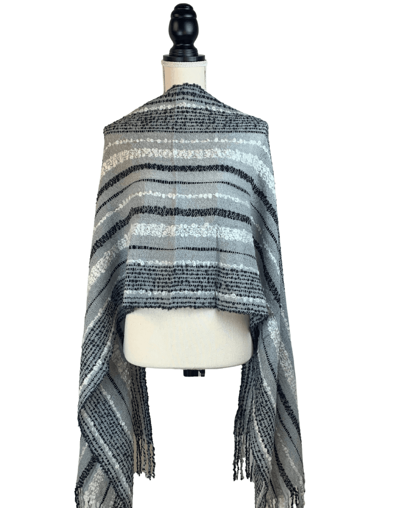 Peruvian Nuna Scarves One Size / Grey Raymi Alpaca Wool Wrap Shawl