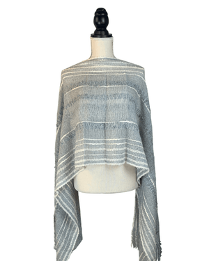 
                
                    Load image into Gallery viewer, Peruvian Nuna Scarves One Size / Light Grey Raymi Alpaca Wool Wrap Shawl
                
            