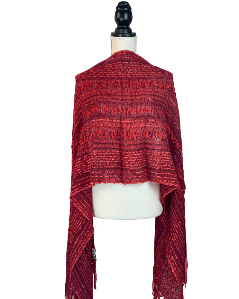 
                
                    Load image into Gallery viewer, Peruvian Nuna Scarves One Size / Red Raymi Alpaca Wool Wrap Shawl
                
            