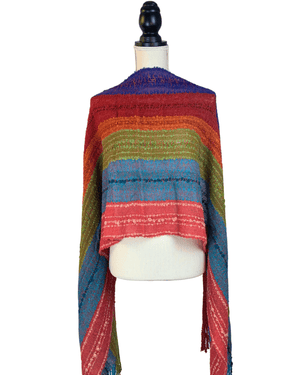 Peruvian Nuna Scarves One Size / Salmon Raymi Alpaca Wool Wrap Shawl