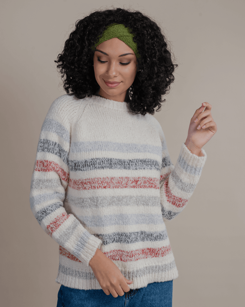 
                
                    Load image into Gallery viewer, Peruvian Nuna Sweaters Allpa Striped Sweater - Light
                
            