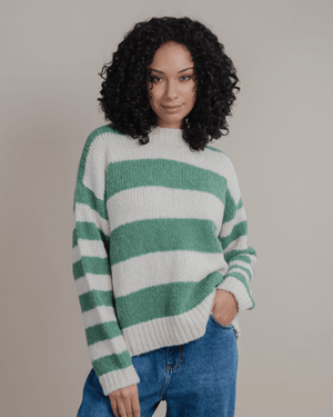 Peruvian Nuna Sweaters Paqari Crewneck Striped Sweater