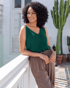 Peruvian Nuna Tops Warmi V-Neck Knitted Tank